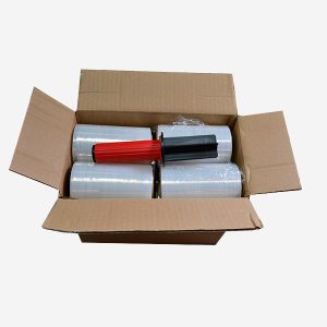 Kit 12 bobines mini film étirable 12,5 cm 23 my + applicateur