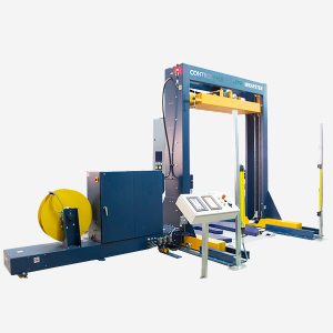 Wrapster, système automatique de cerclage et banderolage de palettes