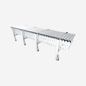 Convoyeur à rouleaux extensible en acier inoxydable 500 x 2300