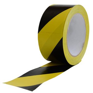 Ruban adhésif de marquage au sol jaune et noir 50 mm x 33 m